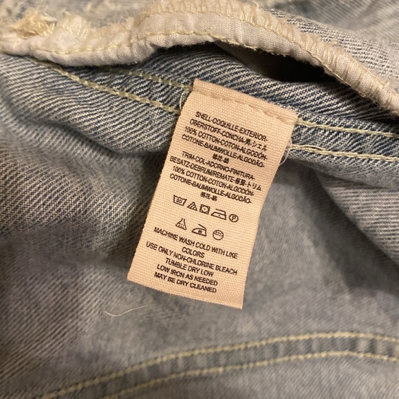 Free Prople Baja  crop denim hooded  jeans jacket size S - Picture 13 of 13